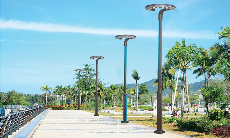 3米-4米公园现代弧形LED庭院灯图片